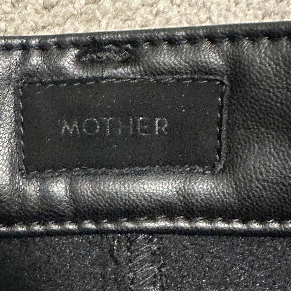 Mother Women 26 The Insider Ankle Faux Leather Pants in Faux Show Black - Picture 9 of 15